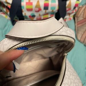 Michael Kors White Backpack